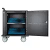 Carrinho de carregamento/trolley Manhattan 32 vias via USB-C para iPad até 13 polegadas, MacBook Air até 13 polegadas e Chromebook até 14 polegadas, também outros tablets/smartphones (com cabo dispositivo-para-USB-C), compartimentos 330x22x235 mm, cabo de carregamento do dispositivo não incluído (recomendado cabo USB-C 35