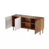 Cómoda cama meble JUNGLE 152x40,5x74,5 cm — carvalho wotan, pernas pretas, aglomerado