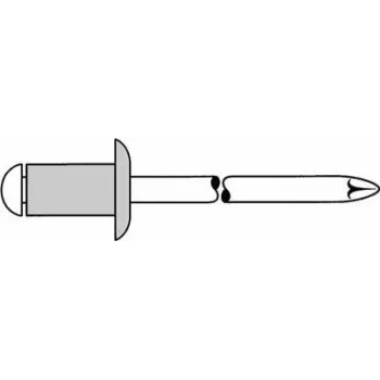 Rebite cego GESIPA 6300979 corpo de alumínio, mandril de aço 5×18 mm, para 12–14 mm cabeça chata