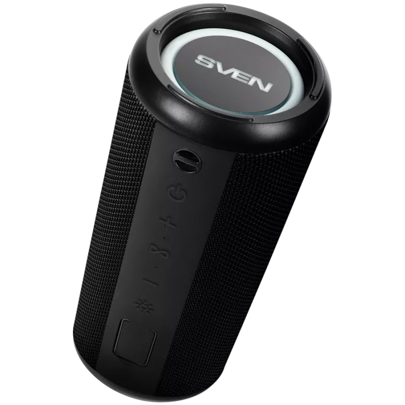 Altifalante SVEN PS-315, preto, potência de saída 2x10W (RMS), à prova de água (IPx6), TWS, Bluetooth, USB, microSD, bateria de lítio