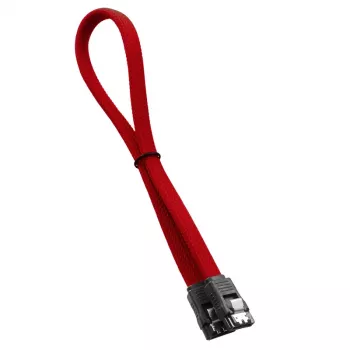 CableMod ModMesh - Cabo SATA - Serial ATA 150/300/600 - SATA (macho) para SATA (macho) - 60 cm - Vermelho (CM-CAB-SATA-N60KR-R)