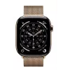 Apple Watch GPS + Cellular 46 mm caixa de titânio dourado bracelete Milanesa dourada S/M