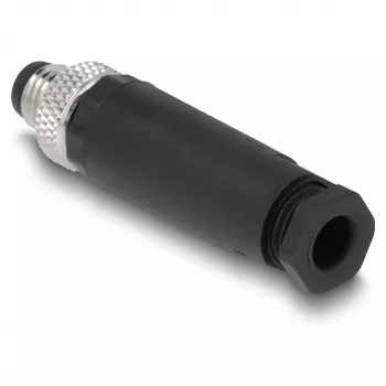 Conector DeLOCK M8 codificação A 4 pinos macho ligação por parafuso preto