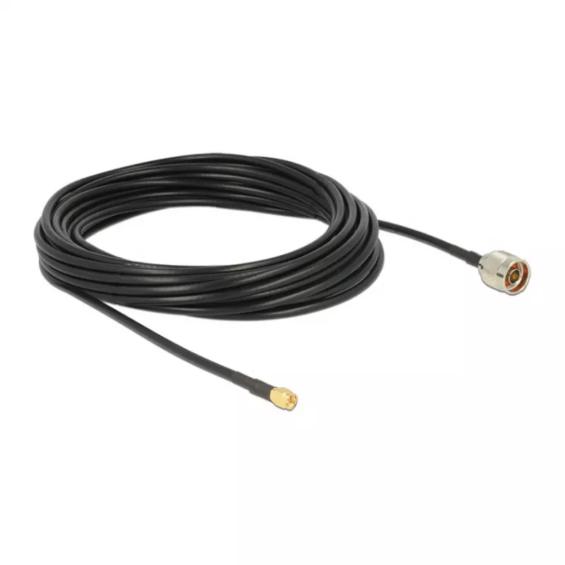 Cabo coaxial DeLOCK 89466 10 m conector macho N conector macho SMA preto