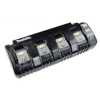 Makita DC18SF - carregador de baterias - carregamento quádruplo - 3 A - 4 saídas (contacto de bateria)