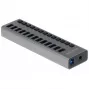 DeLOCK Hub USB externo 5 Gbit/s com 13 portas + interruptor, USB 3.2 Gen 1 (3.1 Gen 1) Type-B, USB 3.2 Gen 1 (3.1 Gen 1) Type-A, 5000 Mbit/s, Cinzento, Alumínio, 1 m
