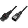 Cabo de alimentação Microconnect PC1071 preto 5 m conector fêmea C14 conector fêmea C13