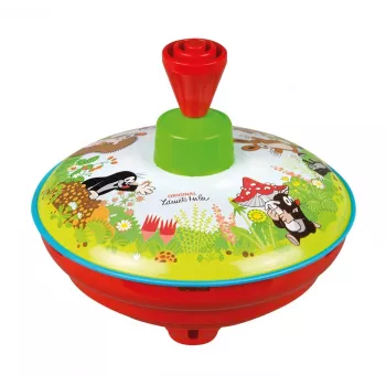 Pião Lena 52449, brinquedo de madeira com motivo Pequena Toupeira, 13 cm