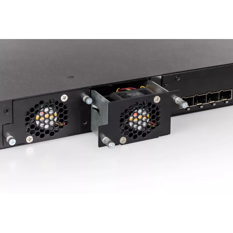 LANCOM XS-6128QF - Switch - L3 - gerido - 16 x 10 Gigabit SFP+ + 4 x Combo 10 Gigabit SFP+/RJ-45 + 4 x Combo 25 Gigabit SFP28 (Uplink) + 2 x Combo 40 Gigabit QSFP+ (Uplink) - ventoinha
