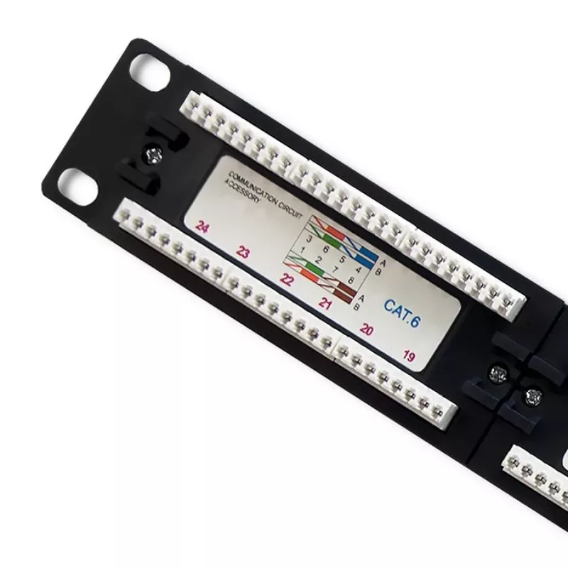 Patch panel RACK 24 portas, Cat.6 UTP