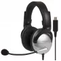 Koss SB45 Headset USB com fios de arco de cabeça para escritório/call center Preto, Prateado