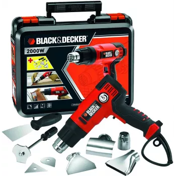 Pistola de ar quente Black & Decker KX2200K-QS — 2000 W, 720 L/min, até 645 °C, punho de pistola, 900 g