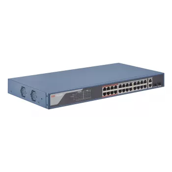 Comutador de rede Hikvision DS-3E1326P-EI – 26 portas, 14,8 Gbit/s de capacidade de comutação