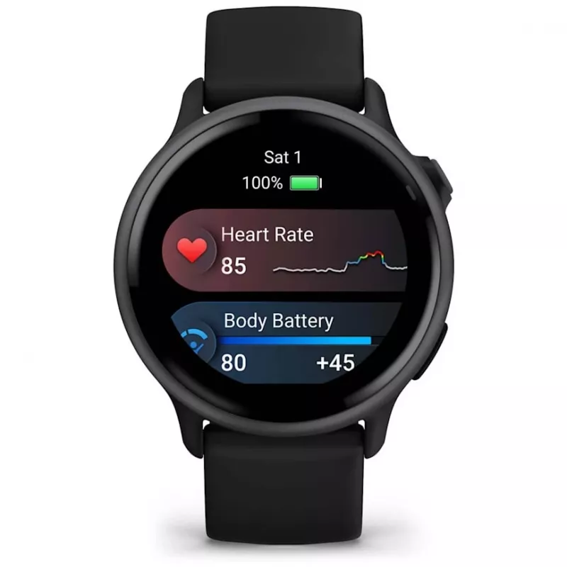 Garmin vívoactive 6 3,05 cm (1,2) AMOLED 42 mm Digital 390 x 390 píxeis Ecrã tátil preto Wi-Fi GPS (satélite)
