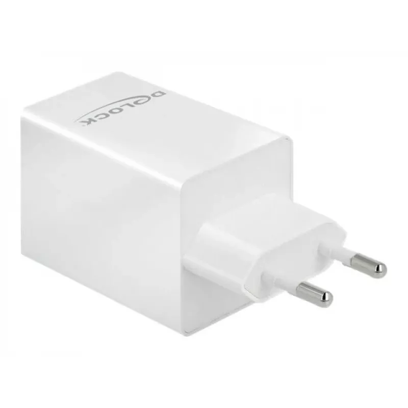 Carregador DeLOCK USB GaN USB Type-C PD 3.0 e USB Type-A 48 W