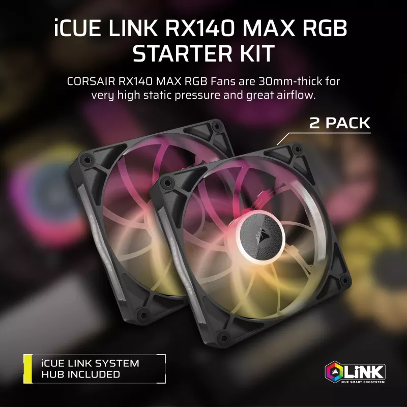 Ventoinha Corsair iCUE LINK RX140 MAX RGB