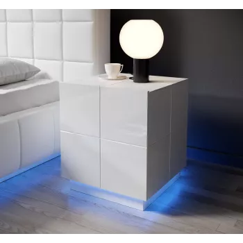 Cama mesa de cabeceira REJA azul-claro