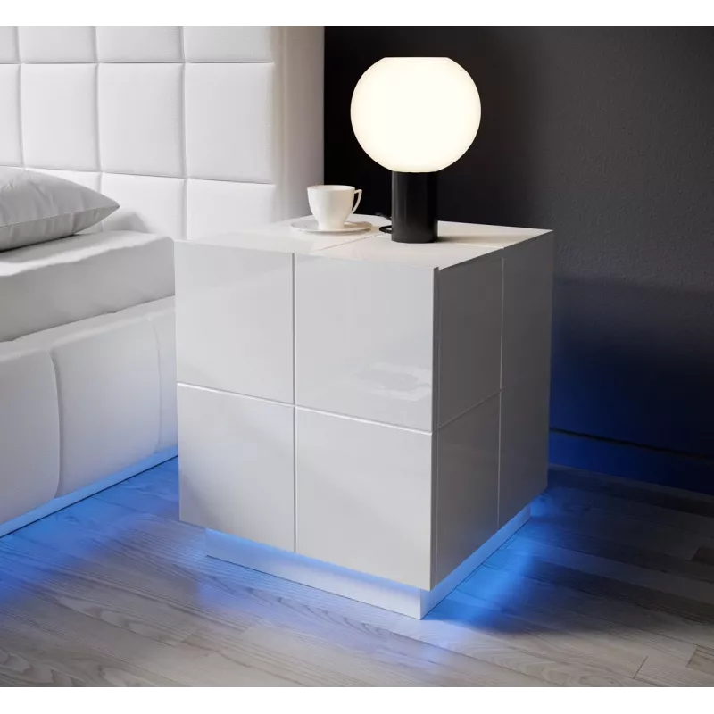 Cama mesa de cabeceira REJA azul-claro