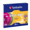 VERBATIM 43297 Verbatim DVD+RW slim Jewel Case 5 4.7GB 4x cor