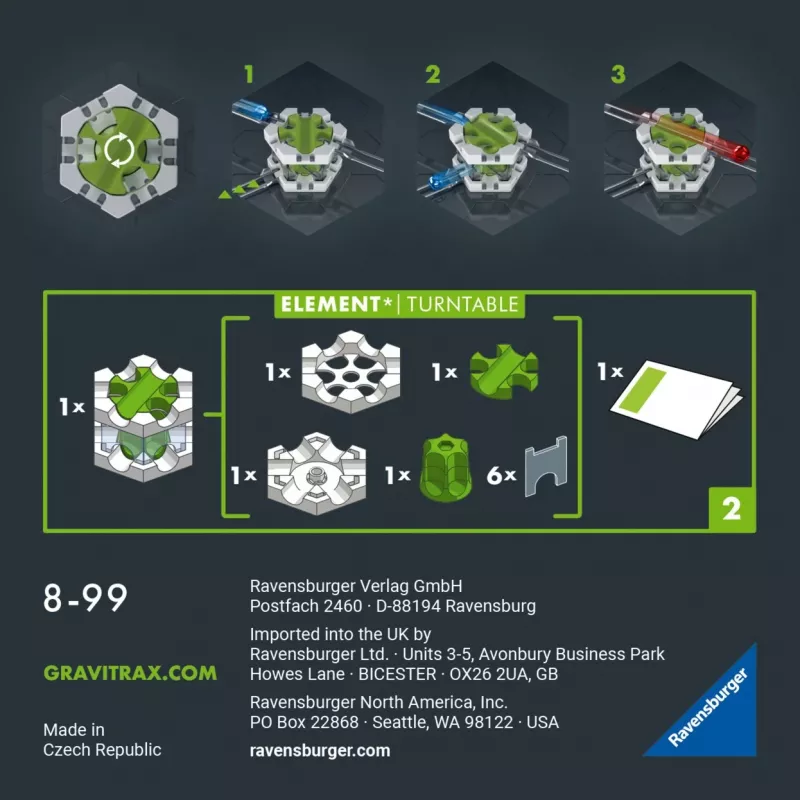 Ravensburger GraviTrax PRO Elemento Prato giratório brinquedo de pista de berlindes (22433)