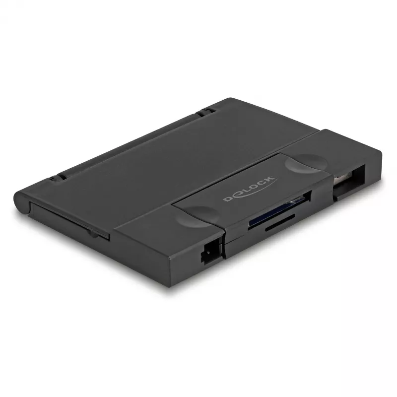 Leitor de cartões DeLOCK 91014 USB 3.2 Gen 1 Type-A/Type-C preto MicroSD SD