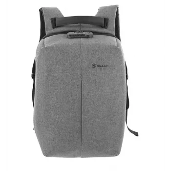 Mochila para portátil Tellur 15.6 Antitheft V2 com porta USB, cinzento