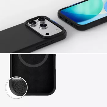 Capa de silicone 4smarts Cupertino para Apple iPhone 17 Pro Max compatível com MagSafe