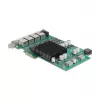 Placa de rede DELOCK PCI Express x4 Gigabit LAN 4xRJ45 PoE+