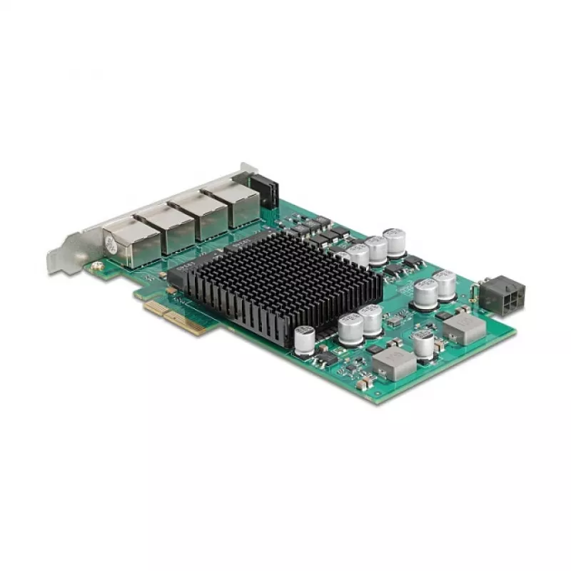 Placa de rede DELOCK PCI Express x4 Gigabit LAN 4xRJ45 PoE+