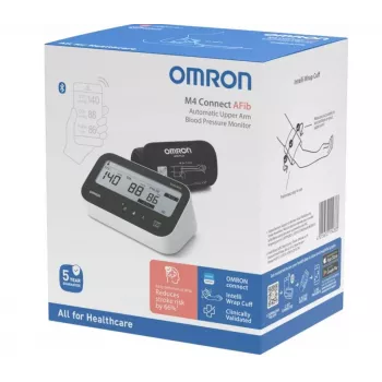 Medidor de tensão arterial de braço OMRON M4 Connect Afib
