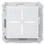 Botão inteligente em vidro HomeMatic Homematic IP Botão em vidro, 230 V, 868 MHz, branco, 54,5×54,5×29 mm