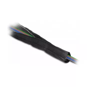Manga trançada de blindagem EMC com fecho de velcro resistente ao calor 1 m x 20 mm preto