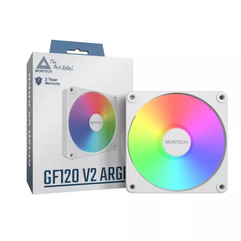 Módulo de ventoinha para caixa de computador Montech GF120 V2 ARGB 12 cm branco 1 unid.