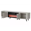 Móvel de TV Cama Meble Volare 200 x 39 x 49 cm cashmere com lareira elétrica