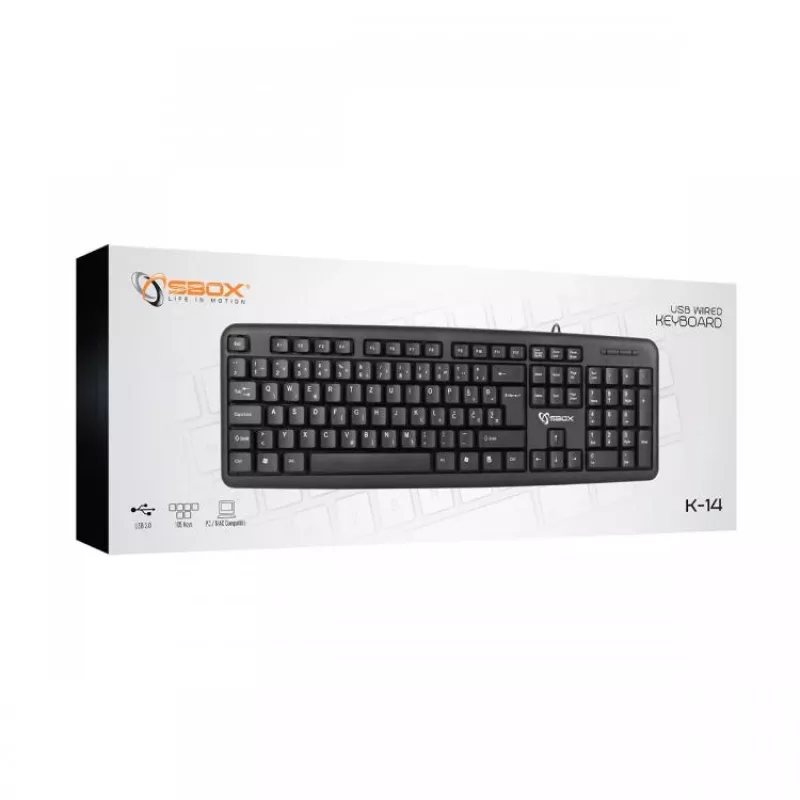 Sbox Teclado com fio USB K-14 US