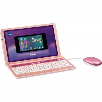 VTech Genio Portátil de aprendizagem rosa — Portátil de aprendizagem infantil, dispositivo interativo de aprendizagem e brincadeira