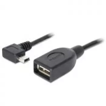 Delock Cabo OTG USB 2.0 Mini-USB B angular para USB-A fêmea 0,5 m