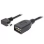 Delock Cabo OTG USB 2.0 Mini-USB B angular para USB-A fêmea 0,5 m