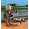 Playmobil Special Plus investigador com jacaré jovem conjunto de brincar