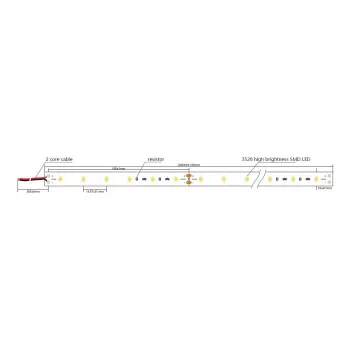 Synergy 21 Fita Flex LED 2835 - 60 WW DC24V 96W IP20 ULS 20m
