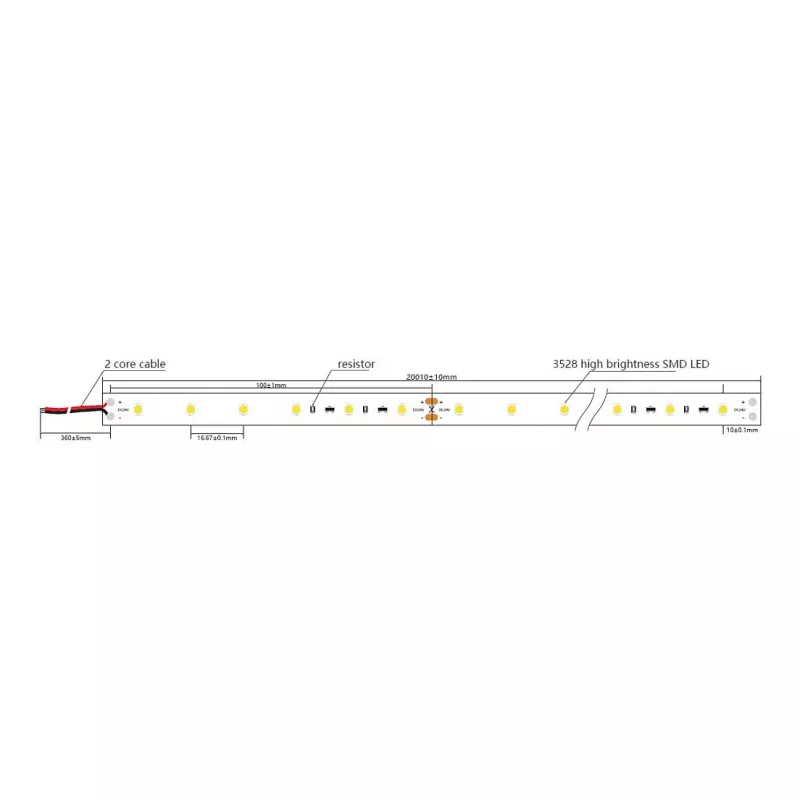 Synergy 21 Fita Flex LED 2835 - 60 WW DC24V 96W IP20 ULS 20m