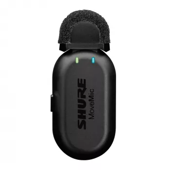 Shure MV-ONE-Z6 - Microfone lavalier sem fios MoveMic MV-LaV com estojo de carregamento