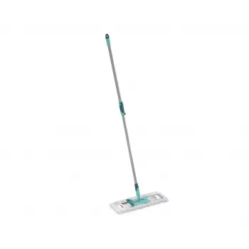 Mopa Leifheit Profi Cotton Plus Fiber 420 mm — cabeça de microfibra para laminado e azulejo, turquesa/branco