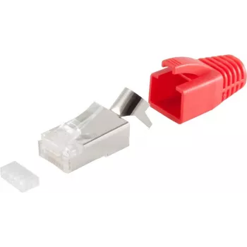 Conector de cabo RJ-45 ShiverPeaks 72067-10R vermelho branco