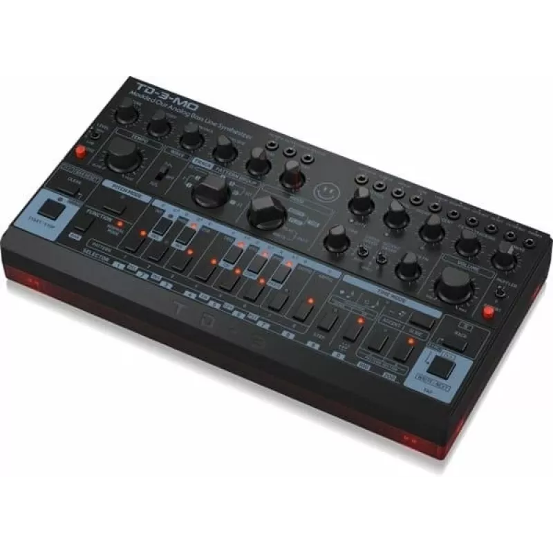Sintetizador de baixo analógico monofónico Behringer TD-3-MO-BK — estilo 303, sintetizador de baixo analógico monofónico, preto