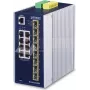 Switch gerido PLANET IP30 Industrial L3 8 portas Gigabit Ethernet