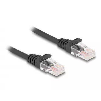 Cabo de rede DeLOCK espiral RJ45 macho para macho Cat.5e 1 m preto