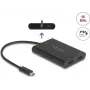 Adaptador USB Type-C para 2× HDMI 4K 60 Hz Delock 64309 (DisplayLink)