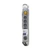 Proteção contra sobretensões Qoltec 50166 cinzento 6 tomadas AC 230V 3m