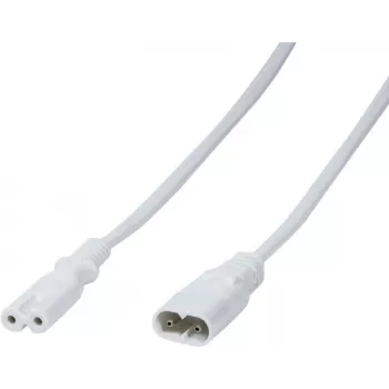 Cabo de extensão de alimentação LogiLink - IEC 60320 C8 para IEC 60320 C7 - 2 m - moldado - branco